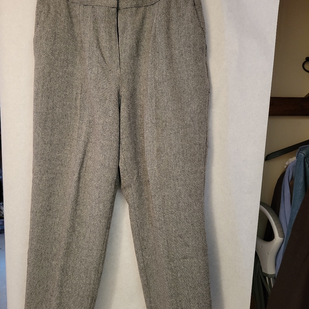 Talbots Black & White Tweed Pants Size 16Petite